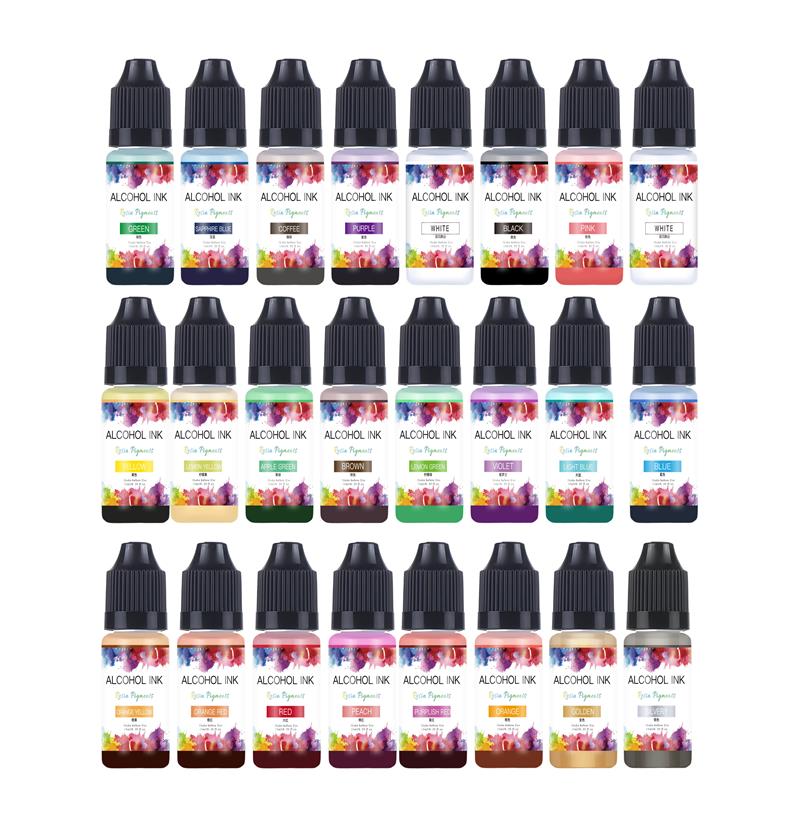 Resin Dye Alcohol - 10ml/şişe 22 renk alkol mürekkep epoksi