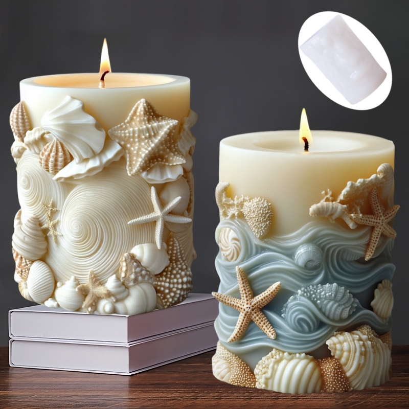Resin Ocean Wave Mold - DIY Okyanus tarzı kabartma silindirik mum