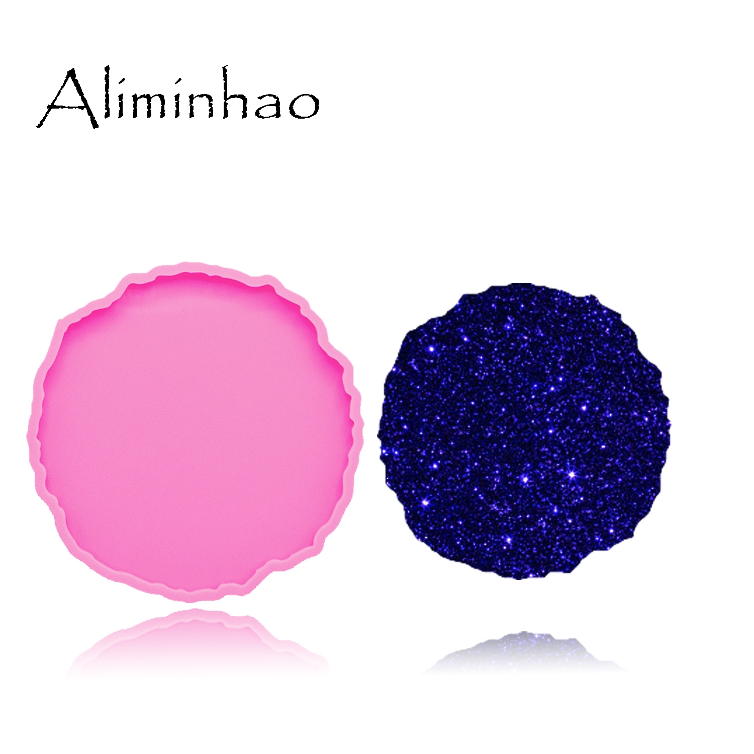 Geode Mold Silicone - DY0278 parlak yüksek kaliteli yuvarlak silikon