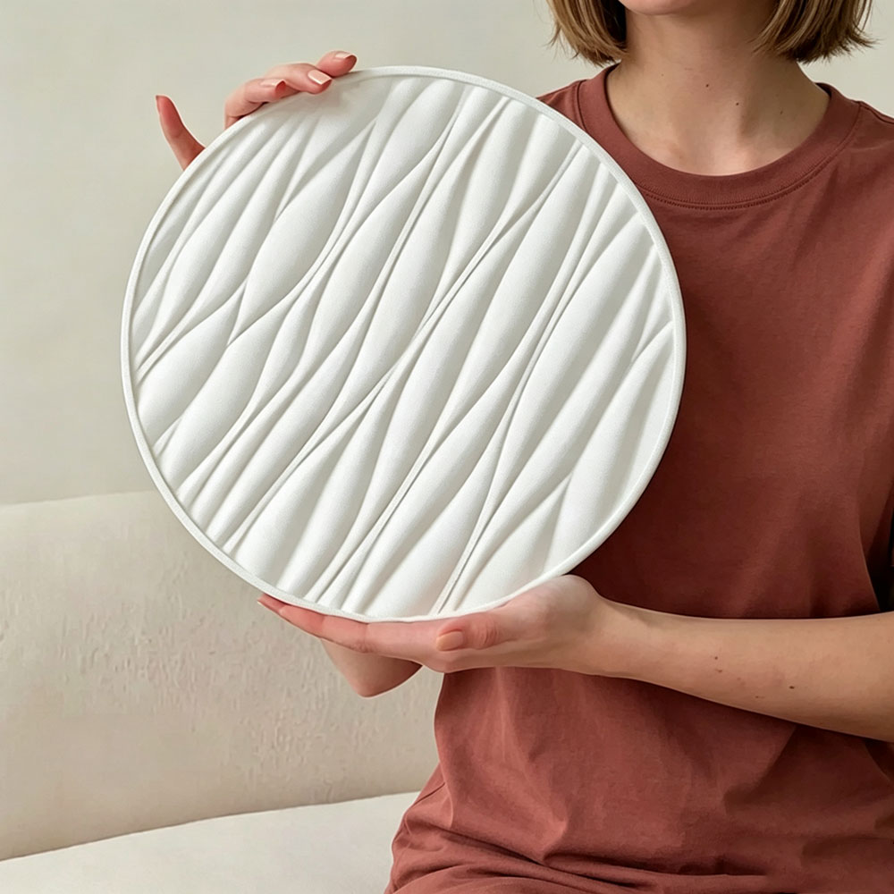 Silicone Mold Tray - Büyük Yuvarlak Tepsi Silikon Kalıp Dalgalı