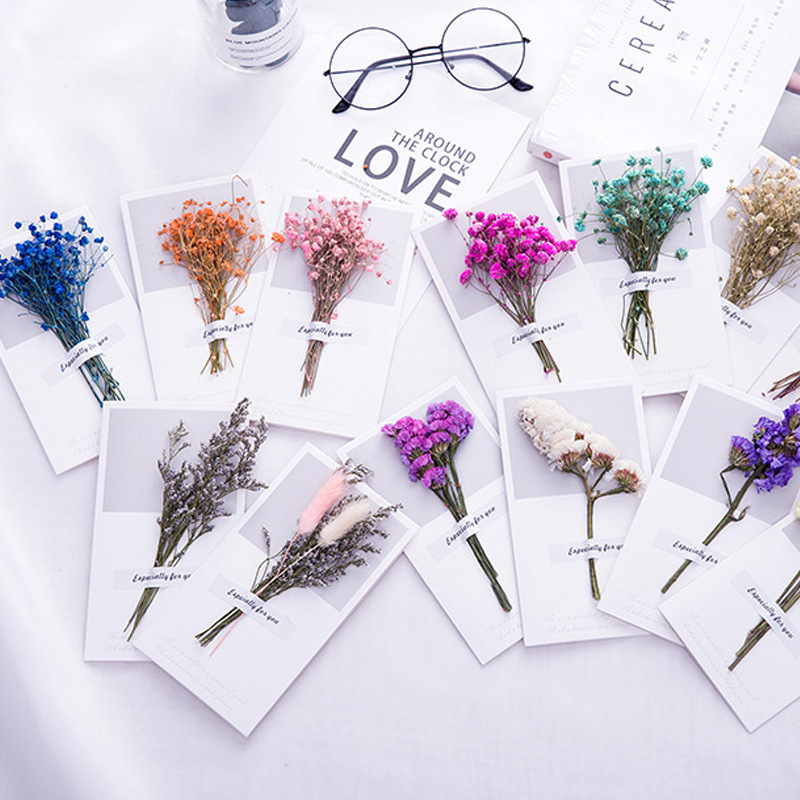 Dried Flower Bulk - 10 adet Bir Hediye Kartı Düğün