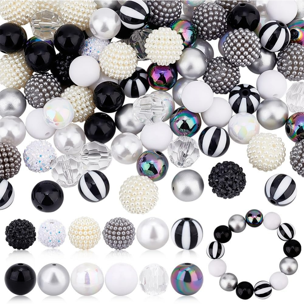 Crafting Resin - 106 adet Tıknaz Boncuk 12 Stilleri