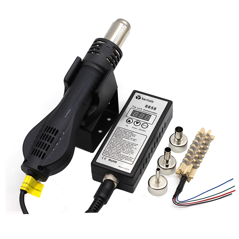 Heat Gun Small - Lehimleme İstasyonu 8858 Taşınabilir Dijital Sıcak