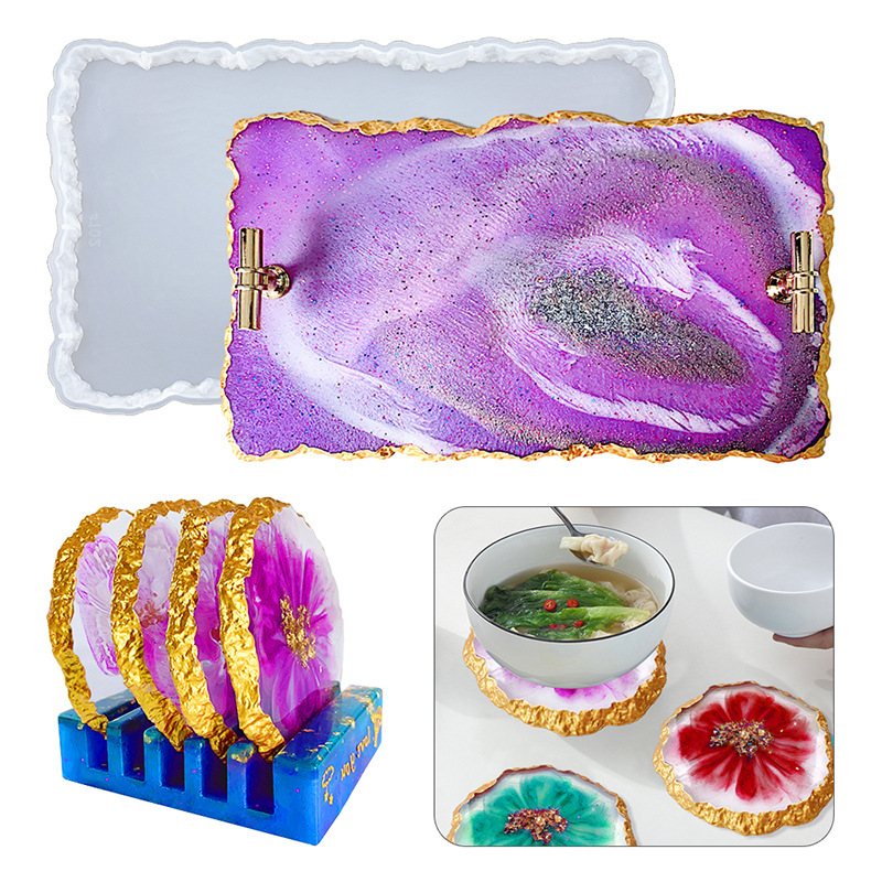 Resin Craft Ideas - DM413 Drusy Coaster Reçine Kalıp Geode