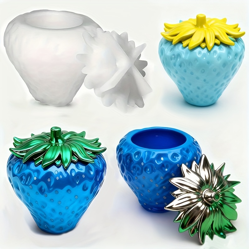 Resin Craft Ideas - 1 Adet Çilek Şeklinde Reçine Kalıbı