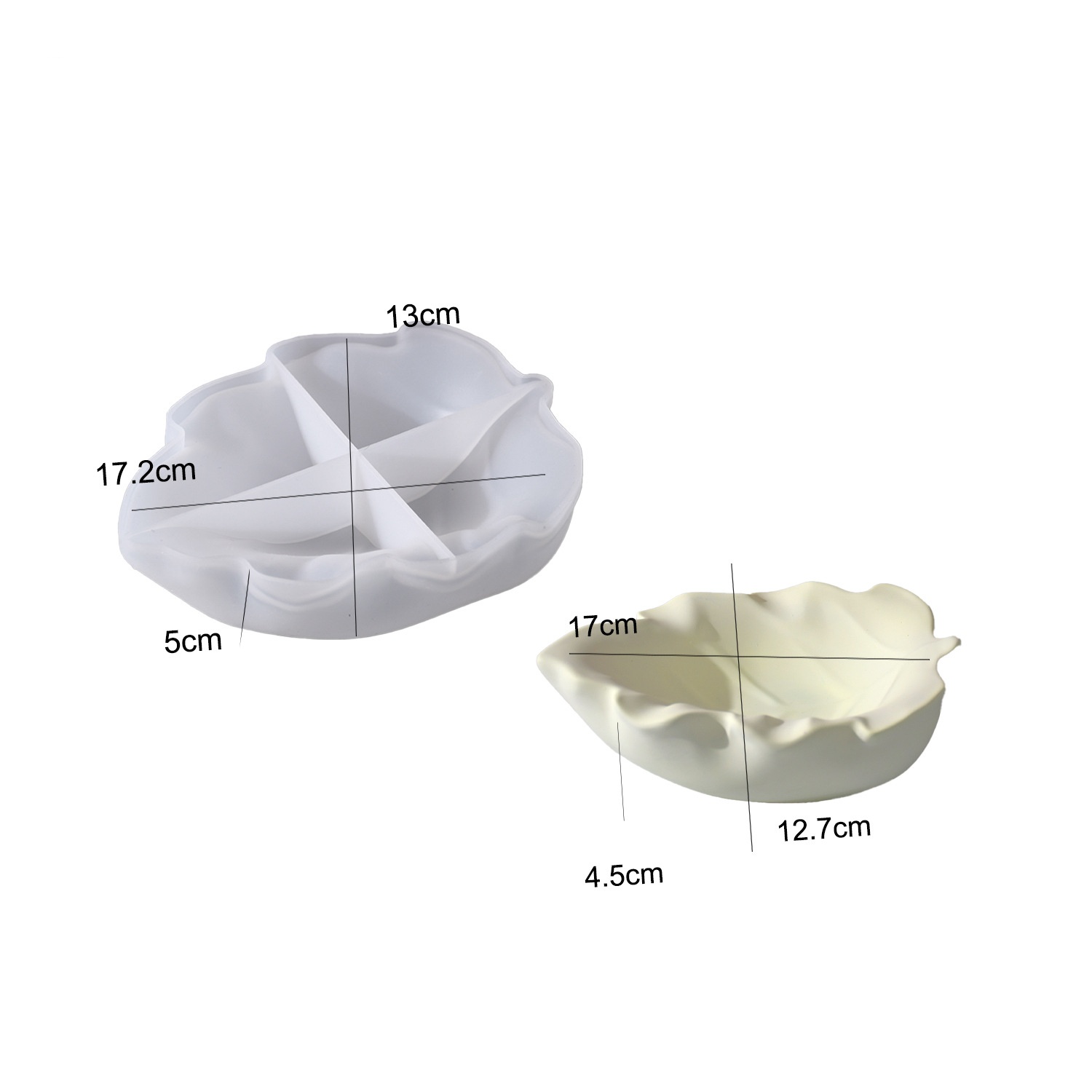 Silicone Mold Tray - DIY epoksi reçine kalıp yaprağı kase