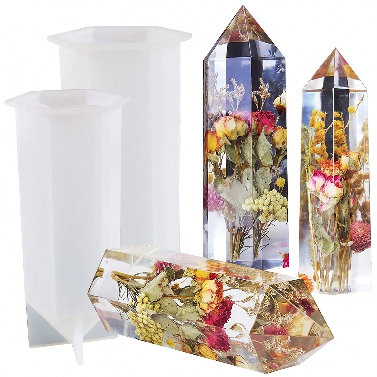 Flower Preservation Resin - 1 adet kristal kule reçine silikon