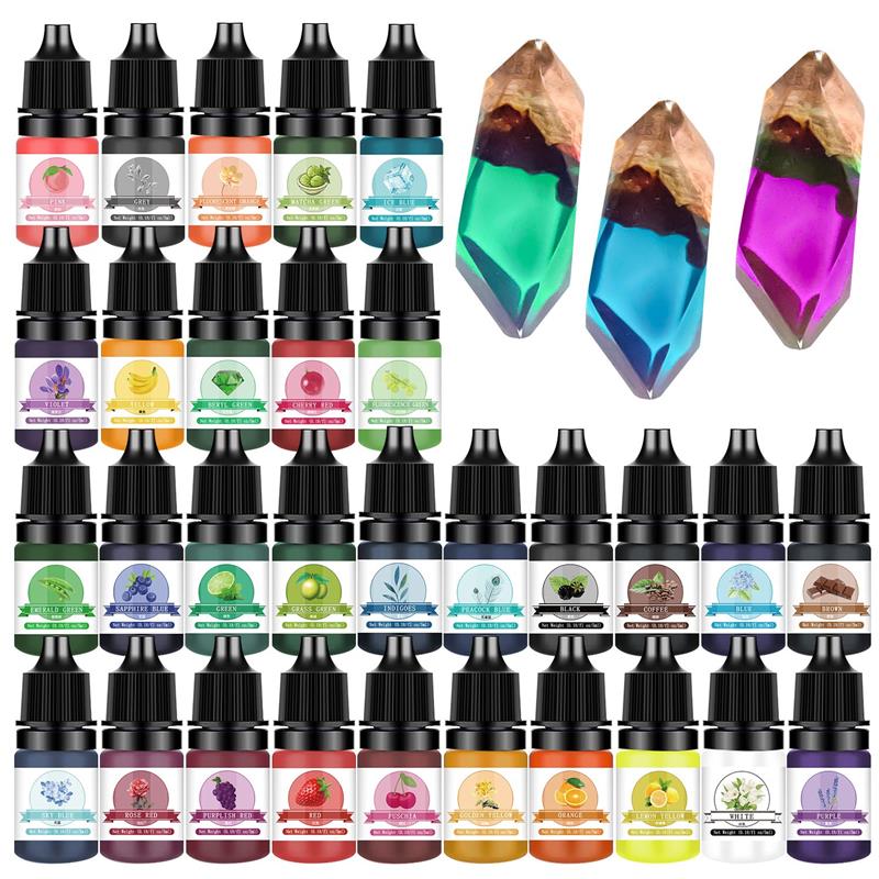 Resin Ocean Wave Mold - 5 ml 30 Renk Reçine Pigment