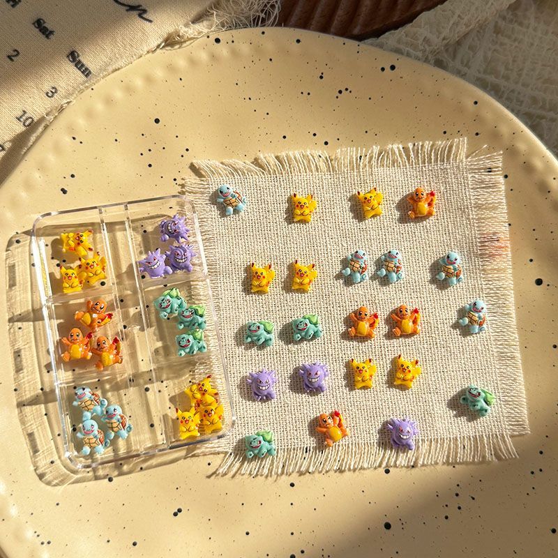 Crafting Resin - Pokemon tırnak süsleme aksesuarları, sevimli mini