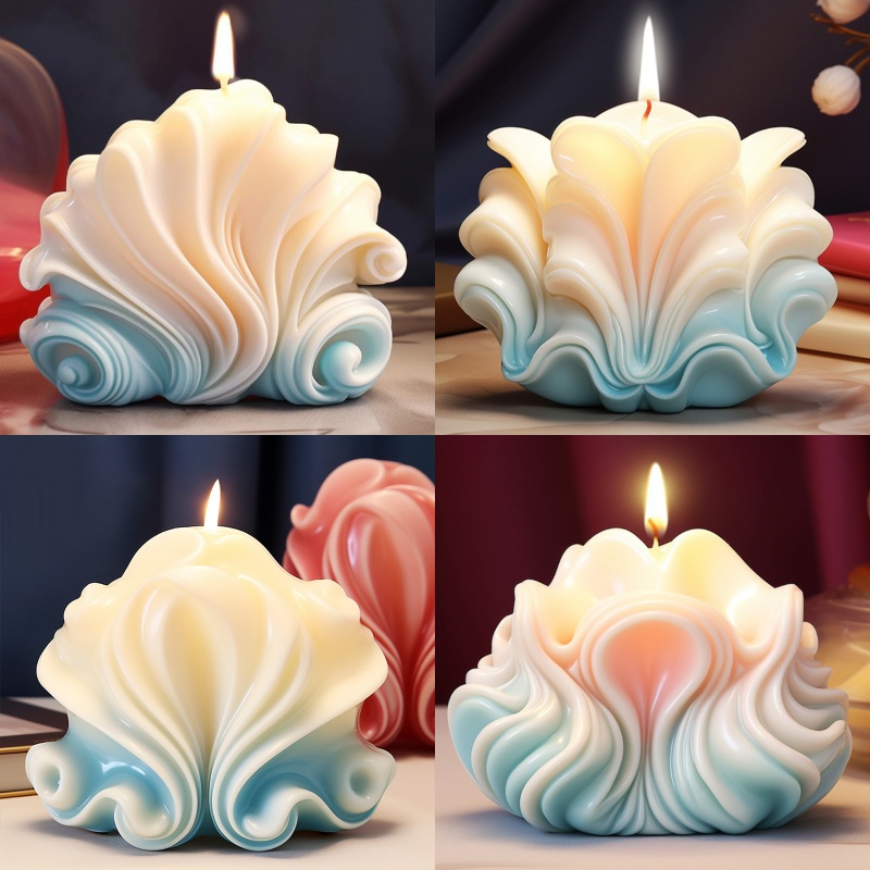 Resin Ocean Wave Mold - Okyanus Kabuğu Mum Silikon Kalıplar El