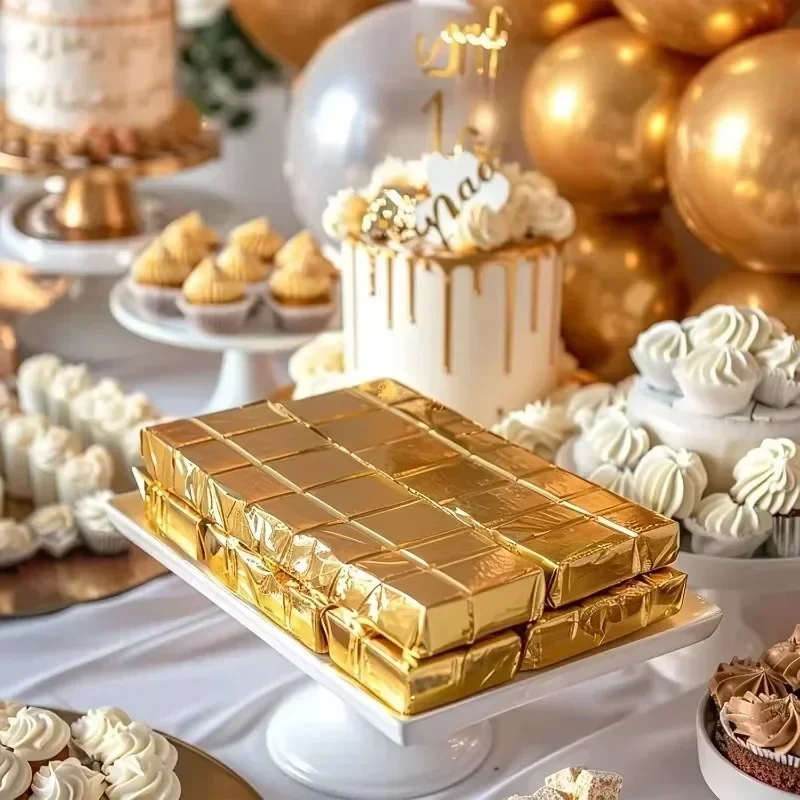 100 adet büyük Dubai çikolata  - Gold Foil Flakes incelemesi ve fiyatı