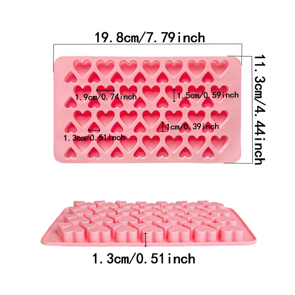 56 boşluk boyutu kalp şeklinde - Silicone Mold Tray incelemesi ve fiyatı