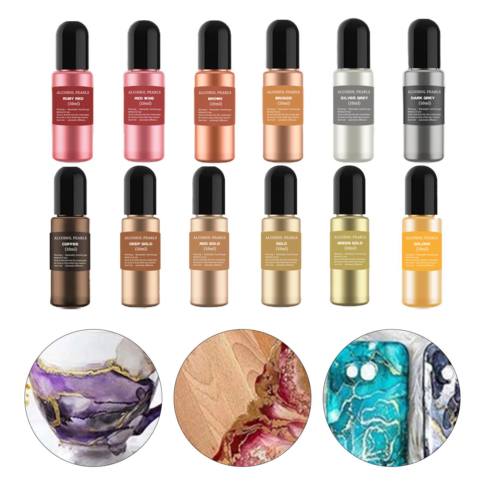 12 şişe metalik alkol mürekkep - Resin Dye Alcohol incelemesi ve fiyatı