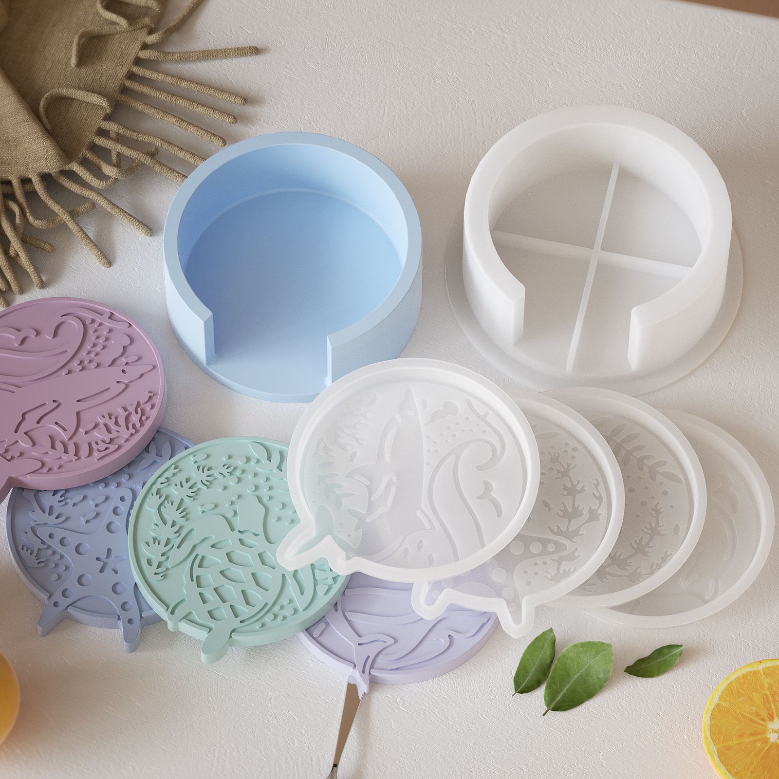 Alçı Coaster Depolama Tabanı Y - Resin Ocean Wave Mold incelemesi ve fiyatı