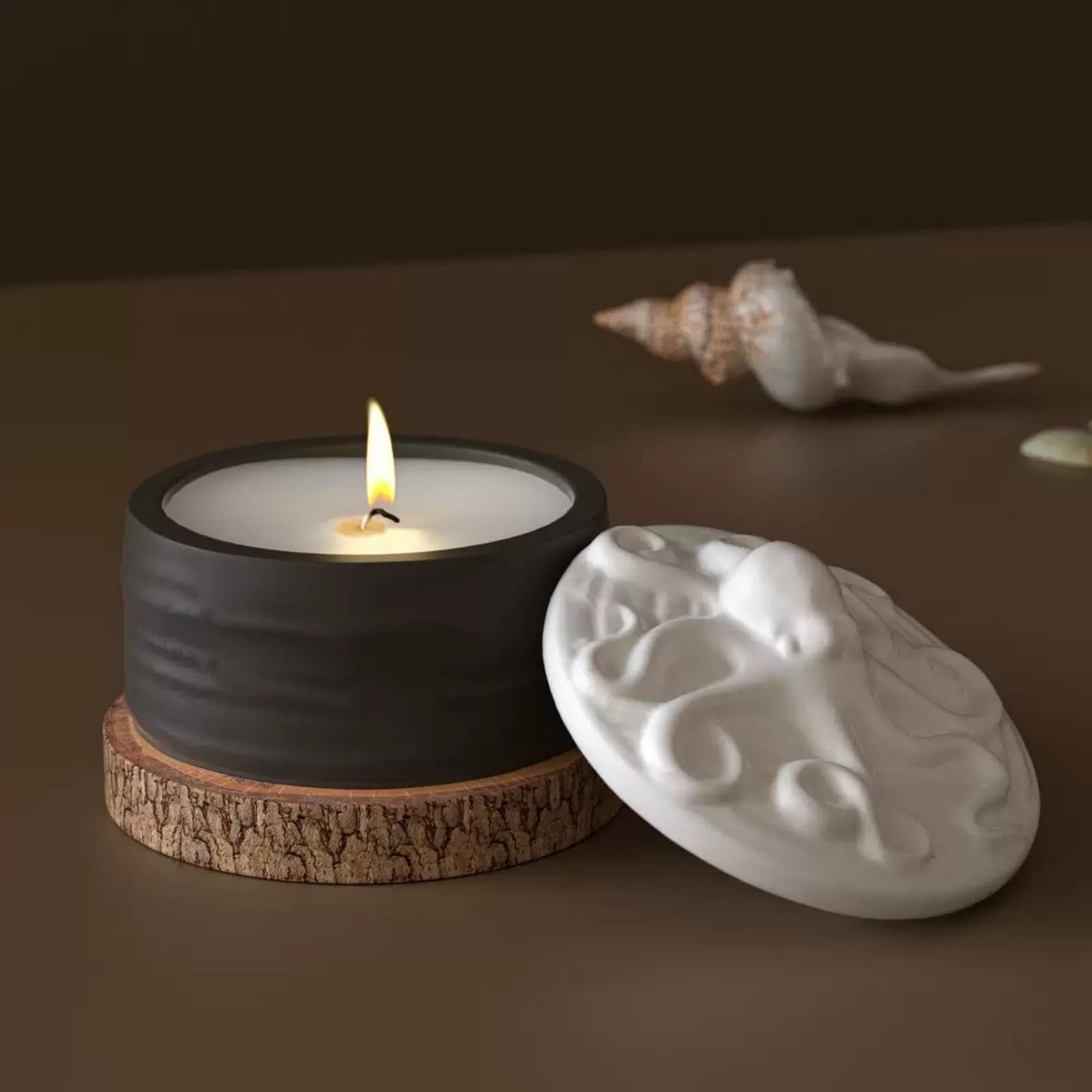 Ahtapot Kapaklı Mum Kavanozu S - Resin Ocean Wave Mold incelemesi ve fiyatı